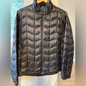 Marmot Women’s Black Goose Down Puffer Jacket Full Zip Size L
